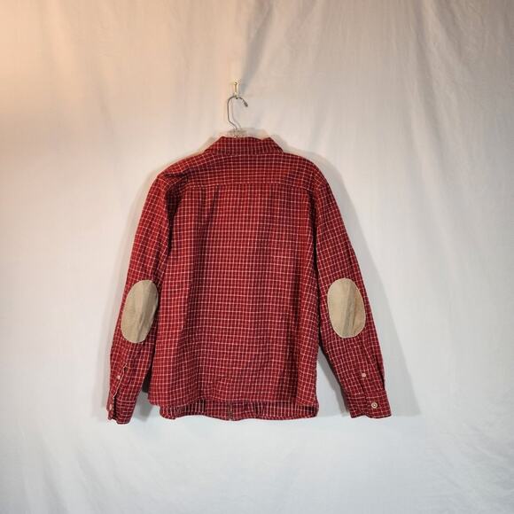 DENIM & COMPANY Red Yellow Plaid Flannel Shacket zip up, Mens medium - Picture 3 of 11
